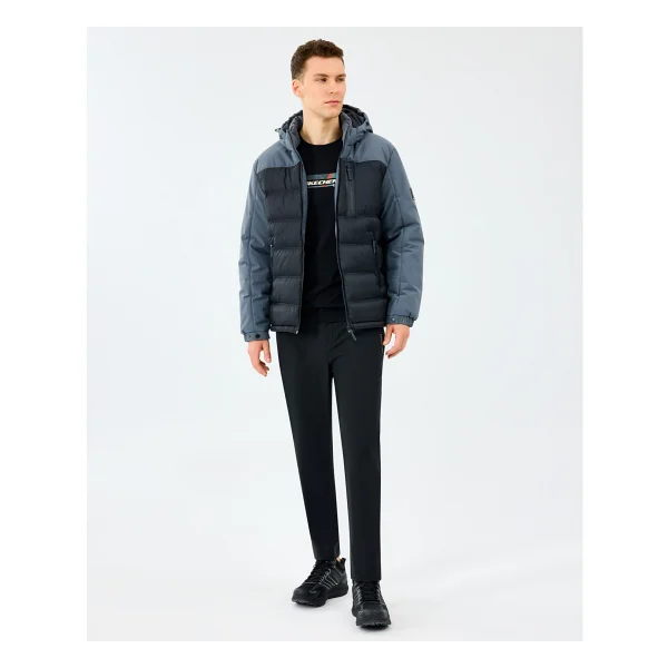 Skechers Outerwear Padded S242033 Kapüşonlu Erkek Şişme Mont - Görsel 3
