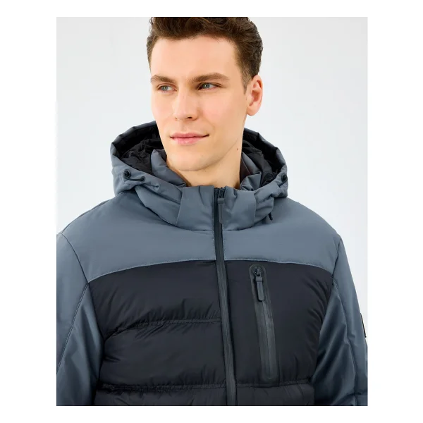 Skechers Outerwear Padded S242033 Kapüşonlu Erkek Şişme Mont - Görsel 5