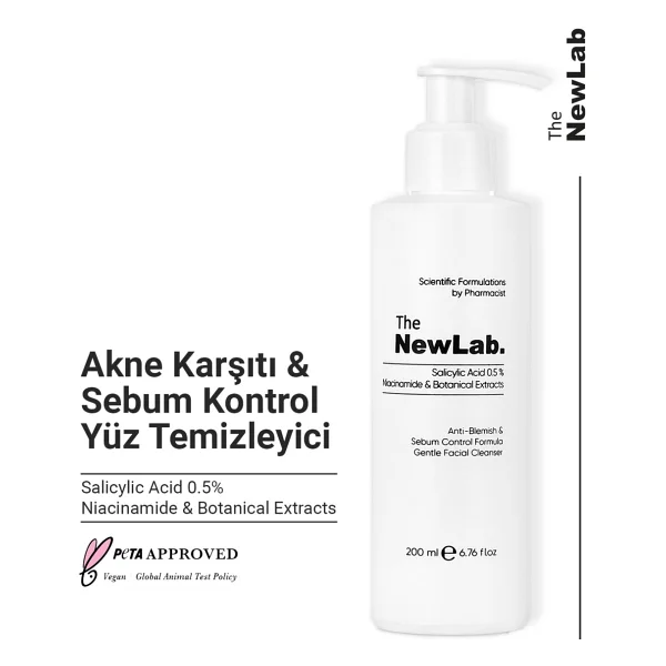 The Newlab Akne Karşıtı & Sebum Kontrol Yüz Temizleyici 200 Ml - Görsel 10
