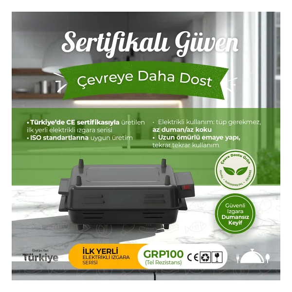Avrasya Grill Grp100 Tel Rezistans - Siyah - Görsel 2