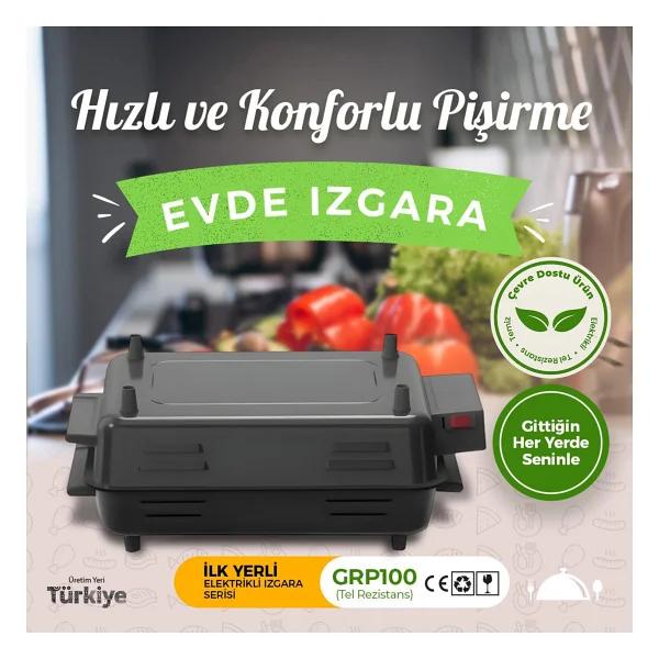 Avrasya Grill Grp100 Tel Rezistans - Siyah - Görsel 6