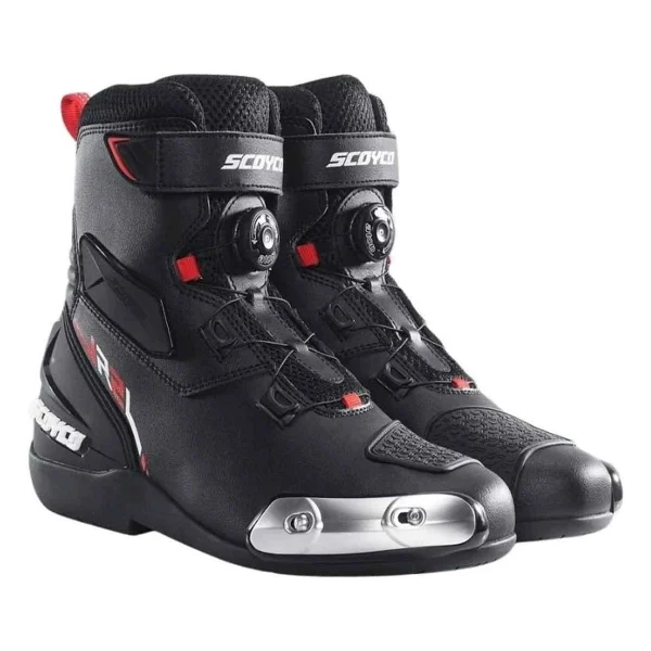 Scoyco Mr002 Racing Motosiklet Botu Dayanıklı Deri Ve Sentetik Malzemelerle Yüksek Koruma - Görsel 5