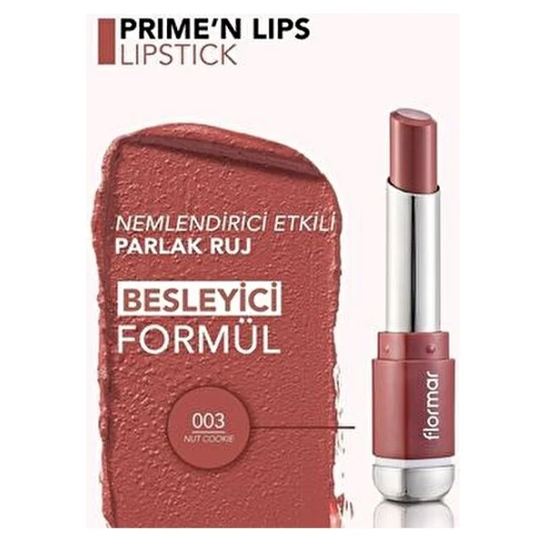 Flormar Prime'n Lips 03 Nut Cookie Stick Ruj - Görsel 5