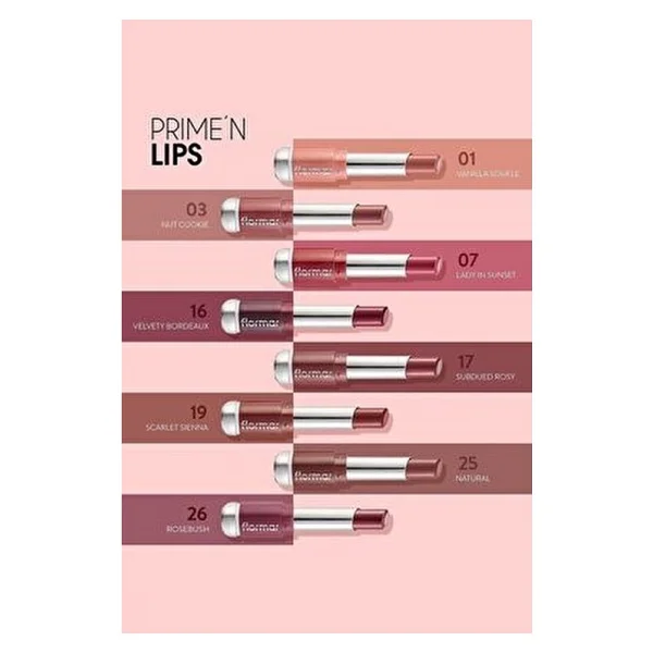 Flormar Prime'n Lips 03 Nut Cookie Stick Ruj - Görsel 6