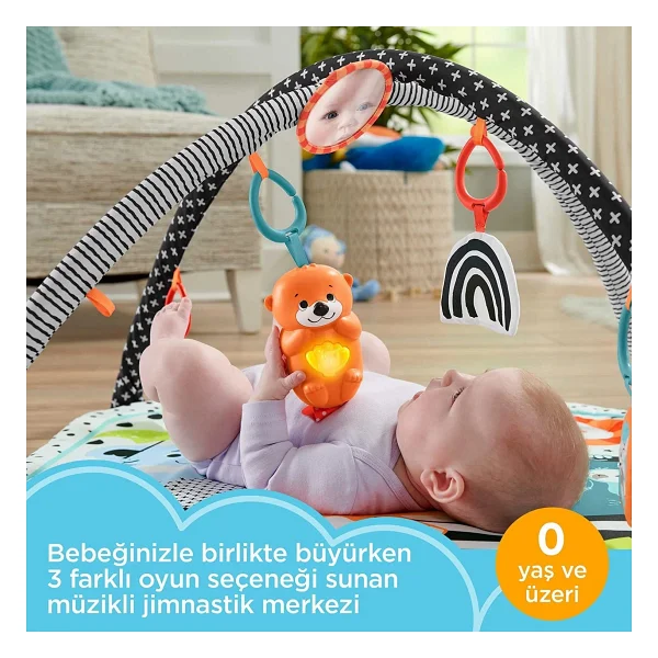 Fisher Price Neşeli Hayvanlar 3'ü 1 Arada Jimnastik Merkezi - Görsel 7