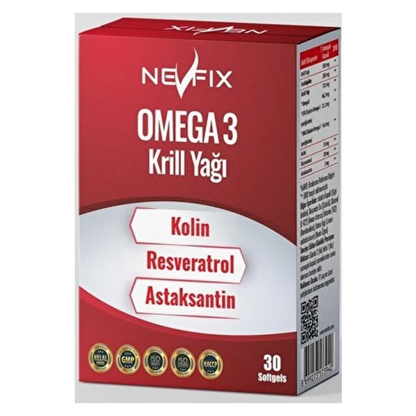Nevfix Omega 3 Krill Yağı 30 Softgel Kolin Ve Resveratrol İçerir Yetişkinler İçin - Görsel 6