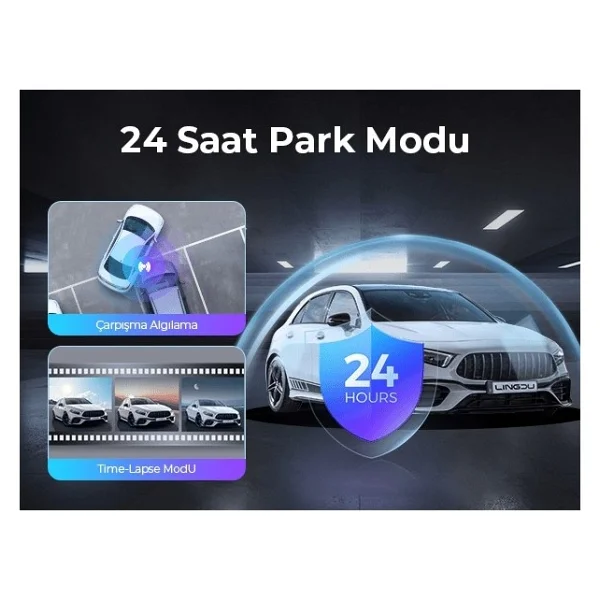 Lingdu Ld02 5k 3 İnç Ekran 150° 2 Kameralı 64gb Araç İçi Kamera (Türkiye'de İlk Kamera) - Görsel 8