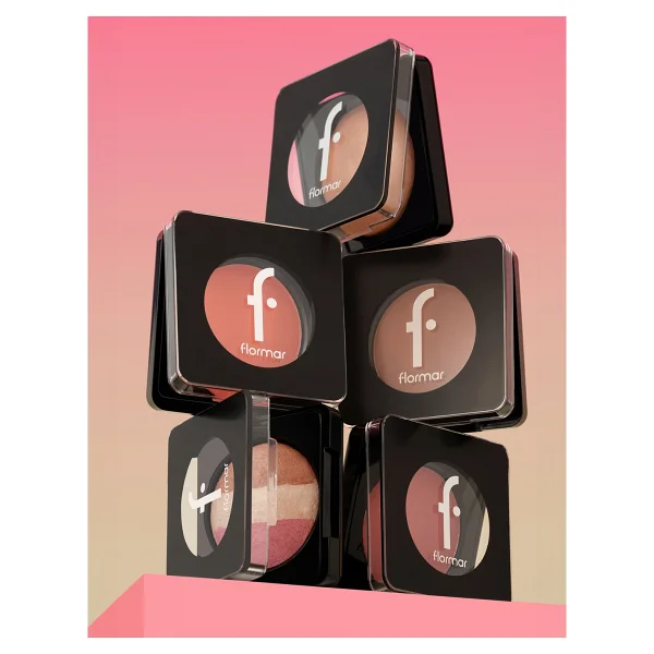 Flormar Baked Blush-On Yüksek Pigmentli & Doğal Işıltılı 056 Peachy Pink Allık - Görsel 4