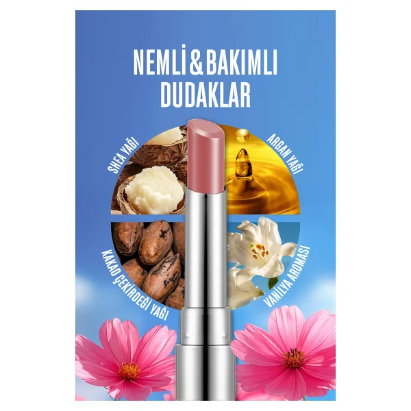 Flormar Sheer Up Parlak Bitişli Nemlendirici 015 Go For Bordeaux Stick Ruj - Görsel 7