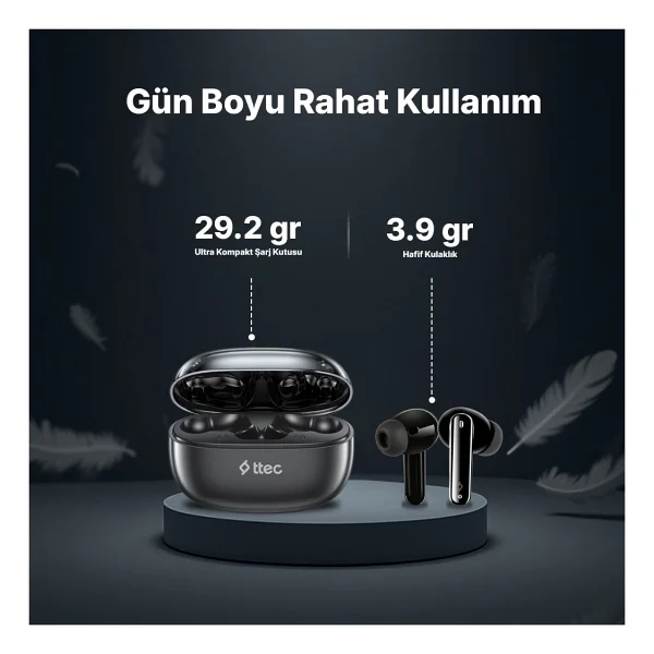 Ttec Airbeat Pro 2km161s ANC TWS Siyah Kulak İçi Bluetooth Kulaklık - Görsel 9