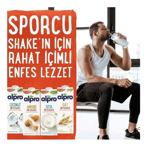 Alpro Şekersiz Badem Sütü 1 Lt 4'lü - Görsel 4
