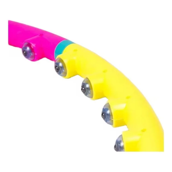 Masaj Başlıklı - 7 Parça Sök-Tak Spor Çemberi, Bel Ve Karın Zayıflama Egzersiz Halkası, Renkli Köpük Kaplama Fitness Hoop, Kadın-Erkek Için Ev Tipi Spor Aleti Js-6021 - 001-Renkli - Görsel 2