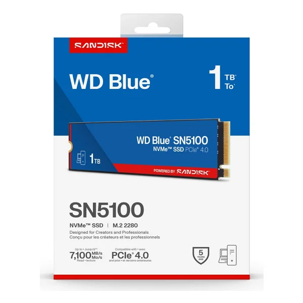 Western Digital Blue Sn5100 Wds100t5b0e Pcı-Express 4.0 1 TB M.2 SSD - Görsel 4