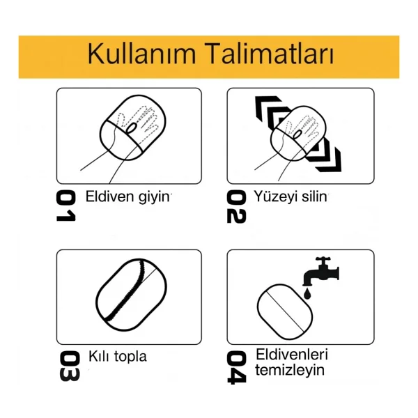 Kedi Köpek Tüy Toplayıcı Yıkanabilir Statik Eldiven Koltuk Halı Elbise Tüy Temizleme Aparatı 24x16,5 - Görsel 5