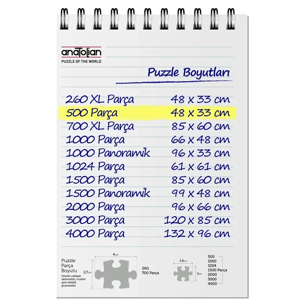 Anatolian Kara Kedi 500 Parça Puzzle 3641 - Görsel 5