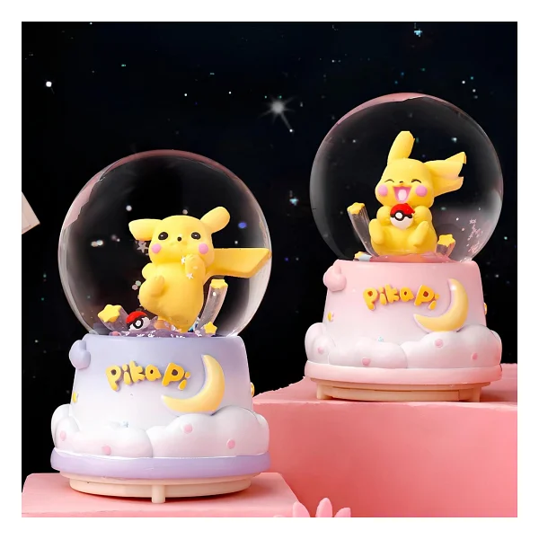 Pokemon İçi Dönmeli Üflemeli Işıklı Müzikli Kar Küresi Büyük Boy - Görsel 2