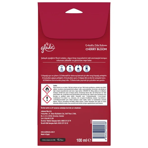 Glade Çubuklu Oda Kokusu Cherry Bloom 100 Ml - Görsel 2