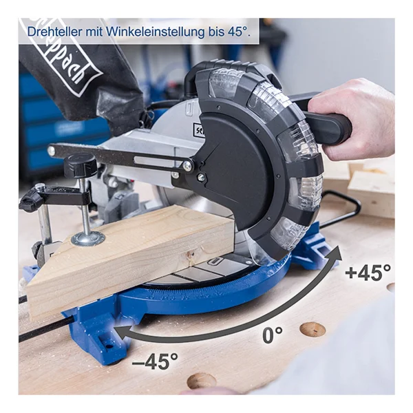 Scheppach Hm210l Gönye Kesme Makinesi 1500w 210 Mm 5901226901 Kesim Kapasitesi İle Ahşap Metal Kesme - 1500 W - Görsel 2