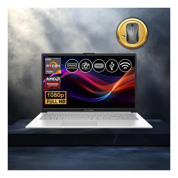 Asus Vivobook Go 15 E1504fa-Bq1741 Ryzen 5 7520u 8 GB 512 GB SSD Radeon 610m 15.6" Full HD Notebook - Görsel 8