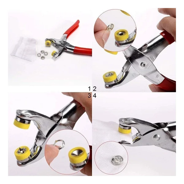 Metal Çıtçıtlı Düğme Pensesi Ve Düğmesi (25 Set) - Lisinya - Görsel 5