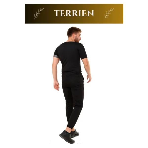Premium Seri Terleme Hızlandırıcı Rahat Şık Destekleyici Kısa Kol Termal Sauna Eşofman Takım - Görsel 2