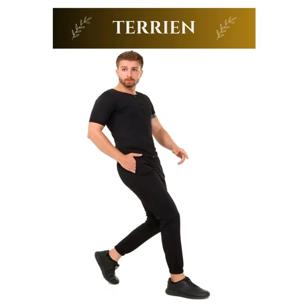 Premium Seri Terleme Hızlandırıcı Rahat Şık Destekleyici Kısa Kol Termal Sauna Eşofman Takım - Görsel 3