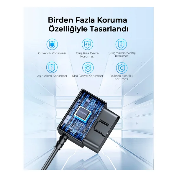 Azdome Obd Hardwire Kit Type-C Giriş 7/24 Park Modu Destekli Güç Adaptörü - Görsel 6