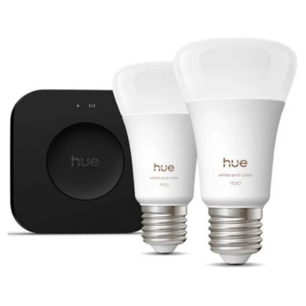 Philips Hue 1100 Renkli Ambiyans 11 W-75 W E27 2'li Akıllı LED Ampul + Bridge Pro Başlangıç Seti - Görsel 4