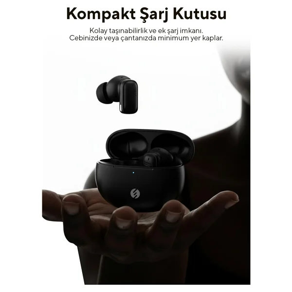 S-link Bemy ANC TWS Siyah Kulak İçi Bluetooth Kulaklık - Görsel 3