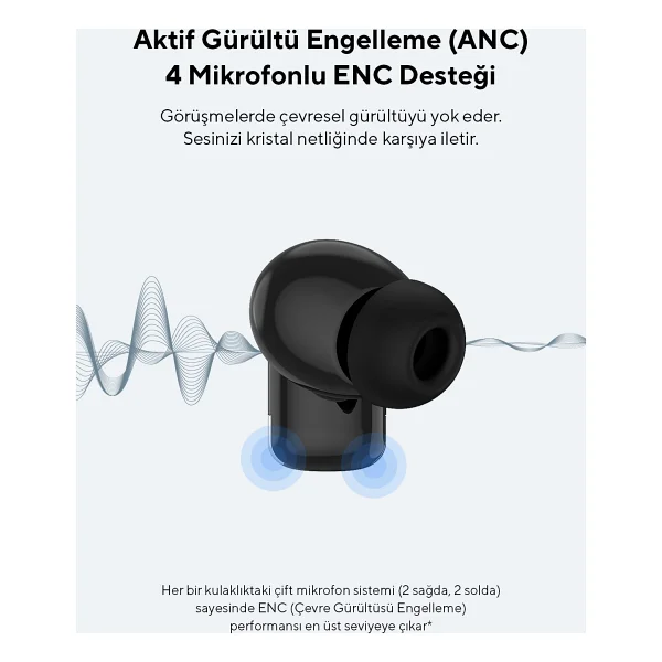 S-link Bemy ANC TWS Siyah Kulak İçi Bluetooth Kulaklık - Görsel 5