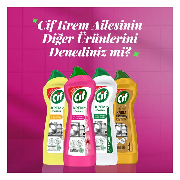 Cif Krem Sakura Mutfak Banyo Temizleyici 750 Ml - Görsel 8