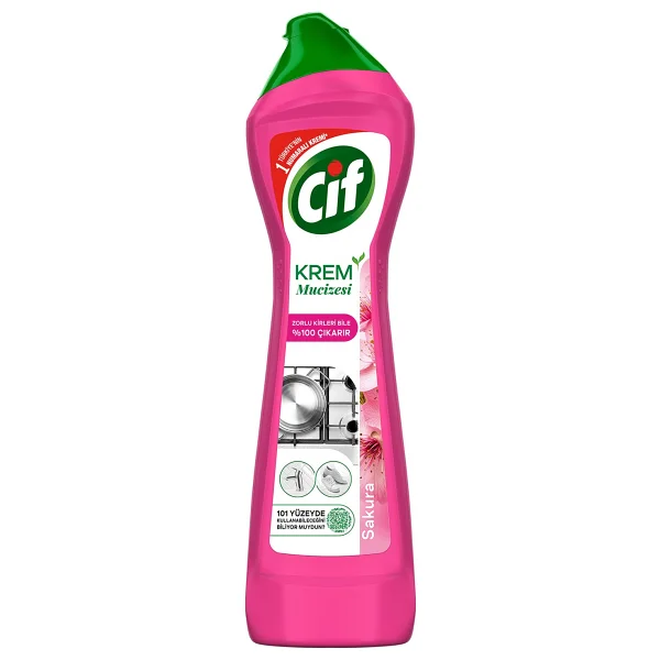 Cif Krem Sakura Mutfak Banyo Temizleyici 500 Ml - Görsel 2