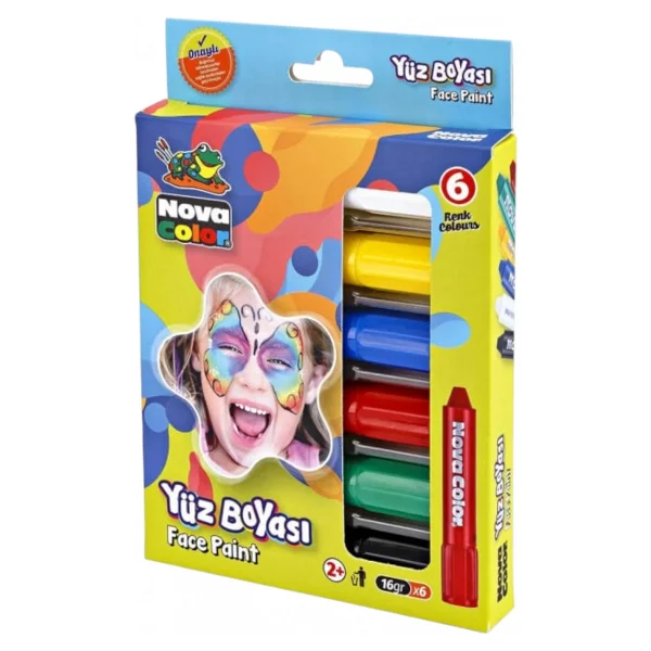 Nova Color Yüz Boyası 6'lı Seti 16 Gr Renkli Yüz Boyaları - Görsel 3