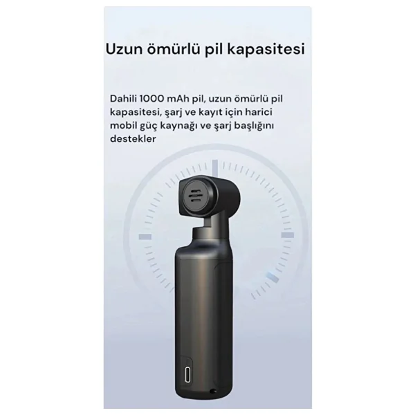 4K Ultra HD 270° Döndürülebilir Su Geçirmez Wi-Fi Vlog Spor Ve Aksiyon Kamerası - Görsel 5