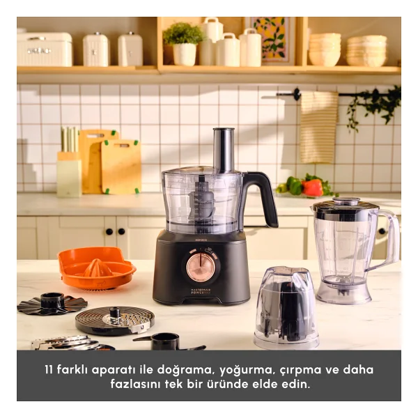 Karaca Mastermaid Power Max 11in1 Black Copper 2500 W Mutfak Robotu - Görsel 3