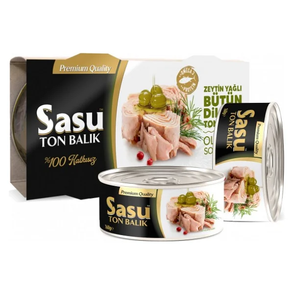 Sasu Zeytinyağlı Bütün Dilim Ton Balığı 160 Gr 24'lü - Görsel 3