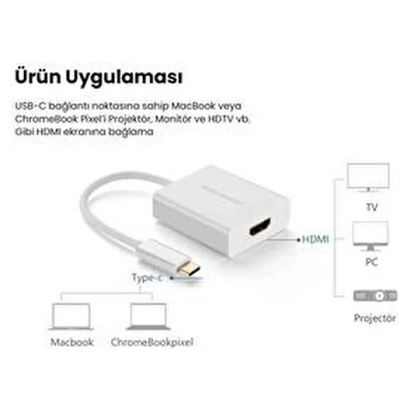 Ugreen 40273 Type-C to HDMI Dönüştürücü - Görsel 8