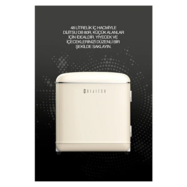 Dijitsu Db80rbe Retro Bej Mini Buzdolabı - Görsel 4