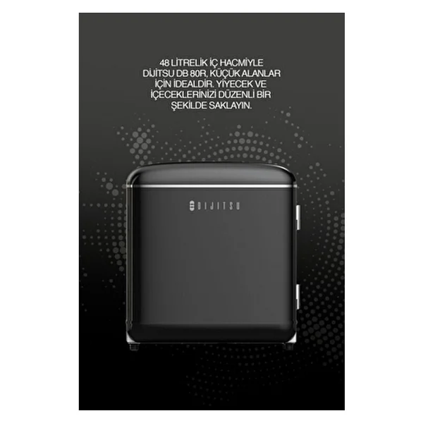 Dijitsu Db80rbl Retro Siyah Mini Buzdolabı - Görsel 5
