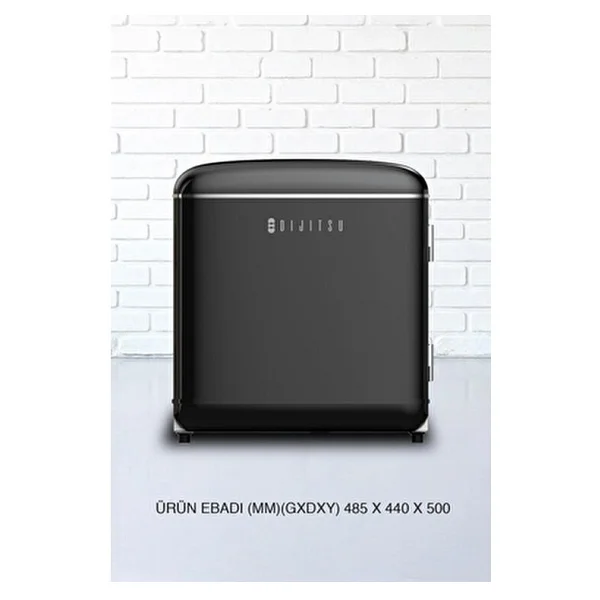 Dijitsu Db80rbl Retro Siyah Mini Buzdolabı - Görsel 7