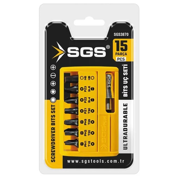 Sgs Bits Uç Ve Hızlı Adaptör Seti 15 Parça Sand-Pro Series - Görsel 3