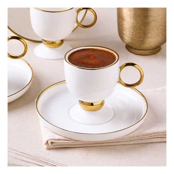 Aryıldız Margaux Gold 6 Kişilik Kahve Fincan Takımı - Görsel 2