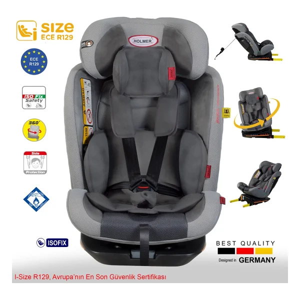 Holmer Kids Maxi Protect Aero 3d Gri 0-36 Kg Oto Koltuğu - Görsel 10