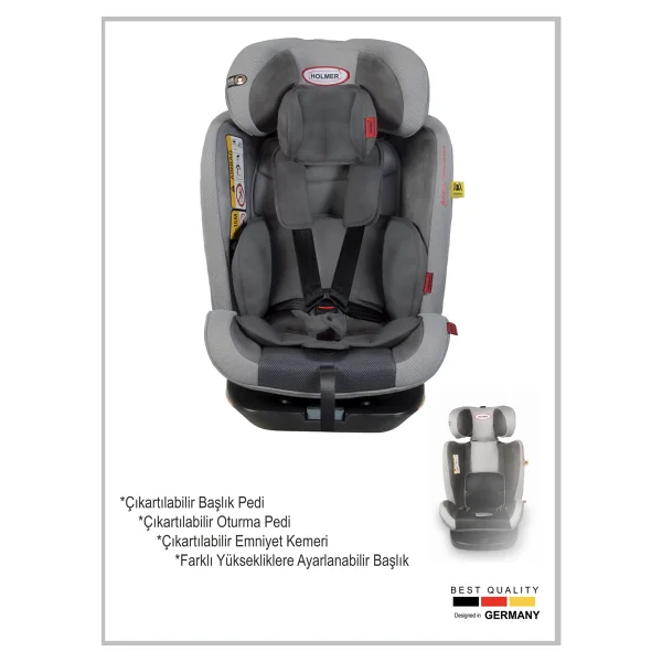 Holmer Kids Maxi Protect Aero 3d Gri 0-36 Kg Oto Koltuğu - Görsel 6