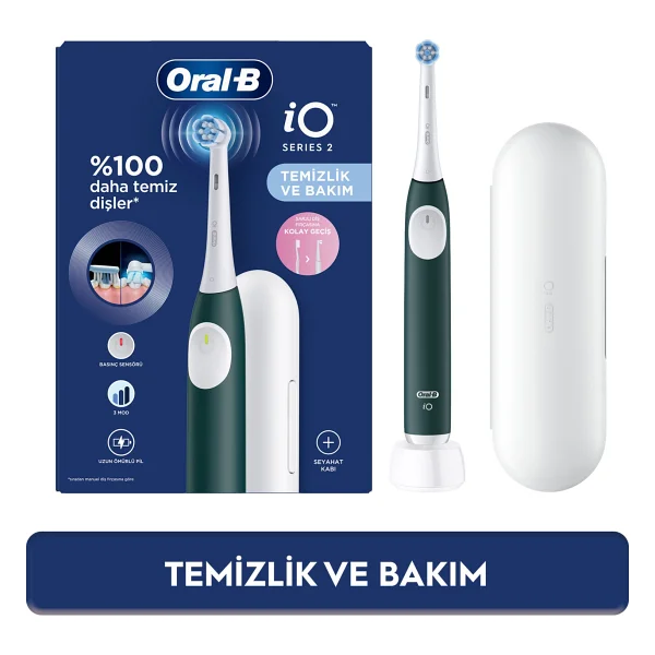 Oral-B İo 2 Seyahat Kaplı Yeşil Şarjlı Diş Fırçası - Görsel 9