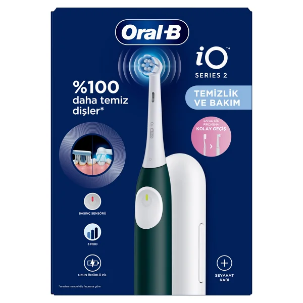 Oral-B İo 2 Seyahat Kaplı Yeşil Şarjlı Diş Fırçası - Görsel 2