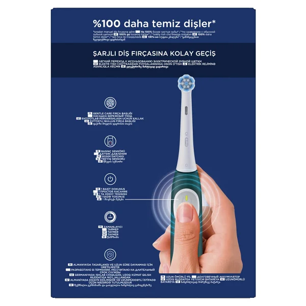 Oral-B İo 2 Seyahat Kaplı Yeşil Şarjlı Diş Fırçası - Görsel 8
