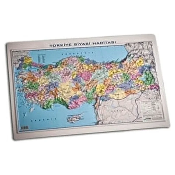 Gürbüz Yayınları Kabartma Türkiye Siyasi Haritası 35 X 50 Cm Renkli Detaylarla - Görsel 2