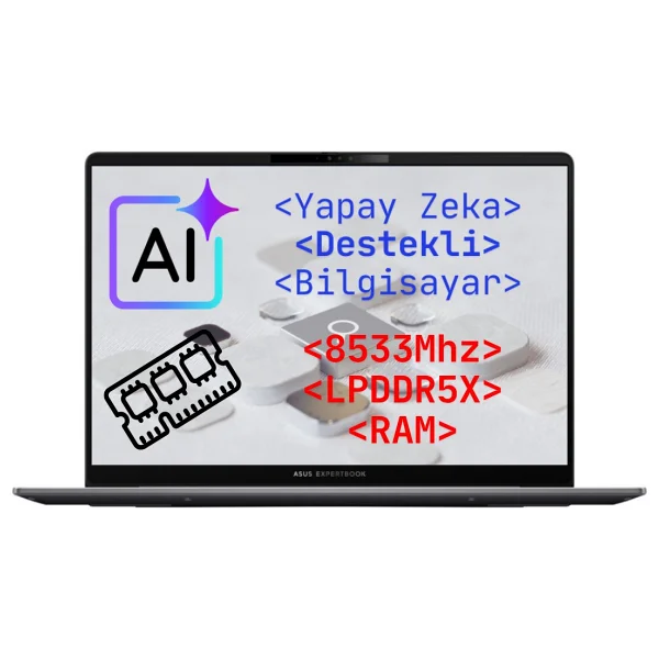 Asus Expertbook P5 P5405csa-I516512s0d Ultra 5 226v 16 GB 512 GB SSD Arc Graphics 130v 14" Free Dos Wqxga Notebook - Görsel 4
