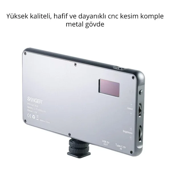 Sanger Pro-S21 V2 RGB LED Video Işığı - Görsel 4